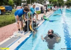 Freibadfest140719mgo097  Castrop-Rauxel. Der Tauchverein TC Tümmler beim "Tag des Bades" im Freibad.   14.07.2019  Foto: Martin Goldhahn : Vereine, Sport, Wassersport, Tauchen